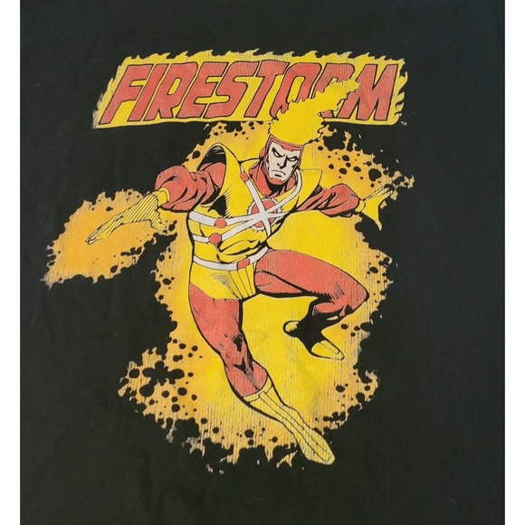 DC Comics Firestorm Graphic T Shirt Size Small Black Comic Character - Picture 6 of 6